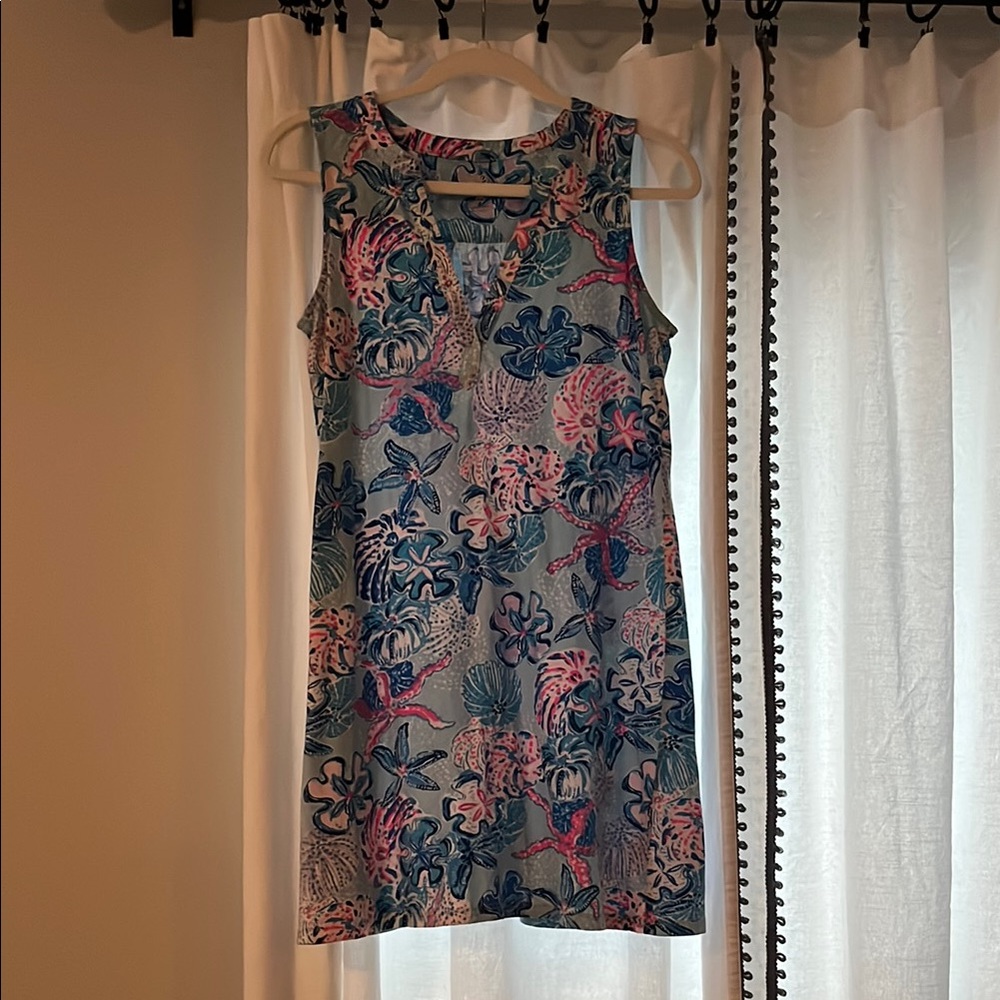 Lilly Pulitzer Pink and Orange Sleeveless Sundress Mini